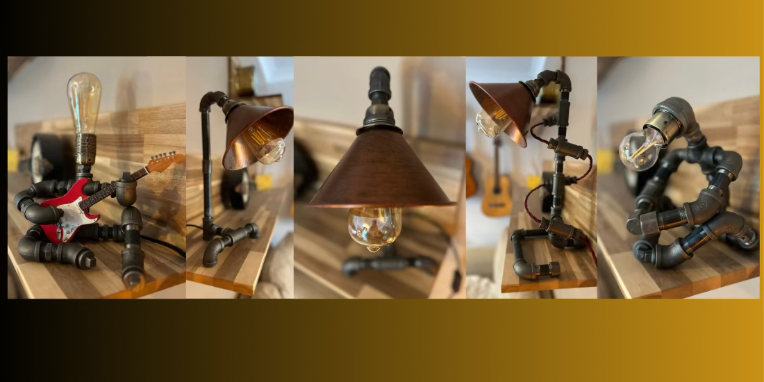 a collection of various pipework lamps